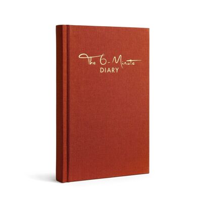 The 6-Minute Diary in EN - The 6-Minute Diary - Gratitude, Diary, Mindfulness- rosso ruggine