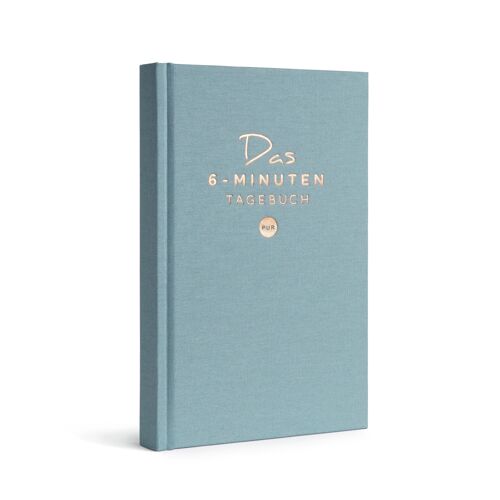 Das 6-Minuten Tagebuch PUR - mehr Dankbarkeit & Achtsamkeit- aquarellblau