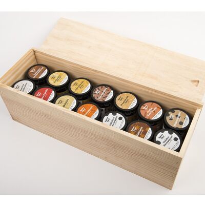 SPICE BOX - 14 Organic flavours in a wooden gift box