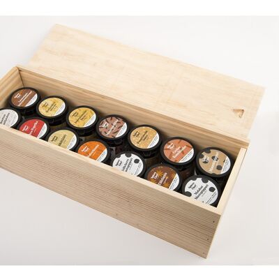 SPICE BOX - 14 Organic flavours in a wooden gift box