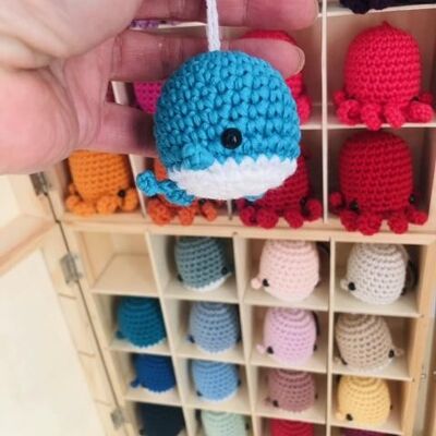 Accesorios Llavero Ballena Amigurumis x16