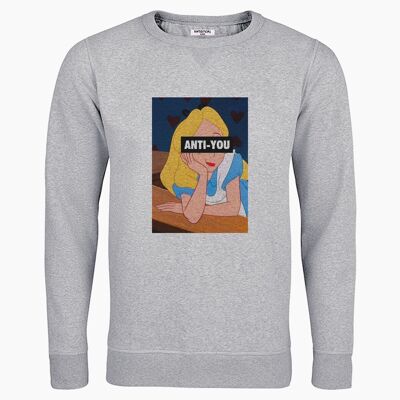 Anti-you gray unisex sweatshirt