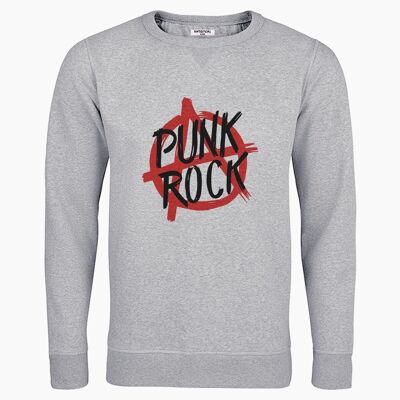 Punk rock gray unisex sweatshirt