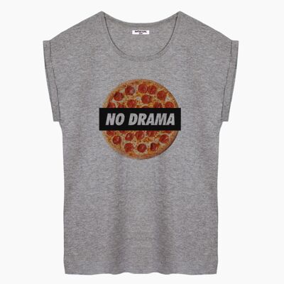 T-SHIRT DONNA NO DRAMA GRIGIA