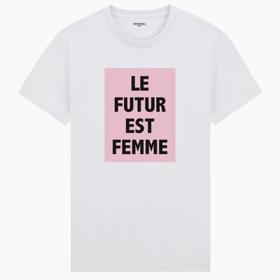 Unisex-T-Shirt „Le futur est femme“.