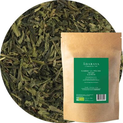 Organic green tea Garde la Pêche doypack 100g
