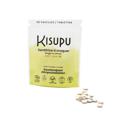 KISUPU - Dentifricio masticabile allo zenzero e limone Dent Juan - Bio Cosmos Organic