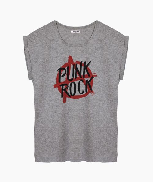 Punk rock gray women's t-shirt