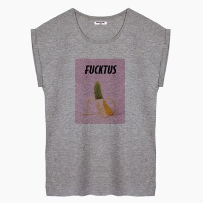 T-SHIRT FEMME FUCKTUS GRIS