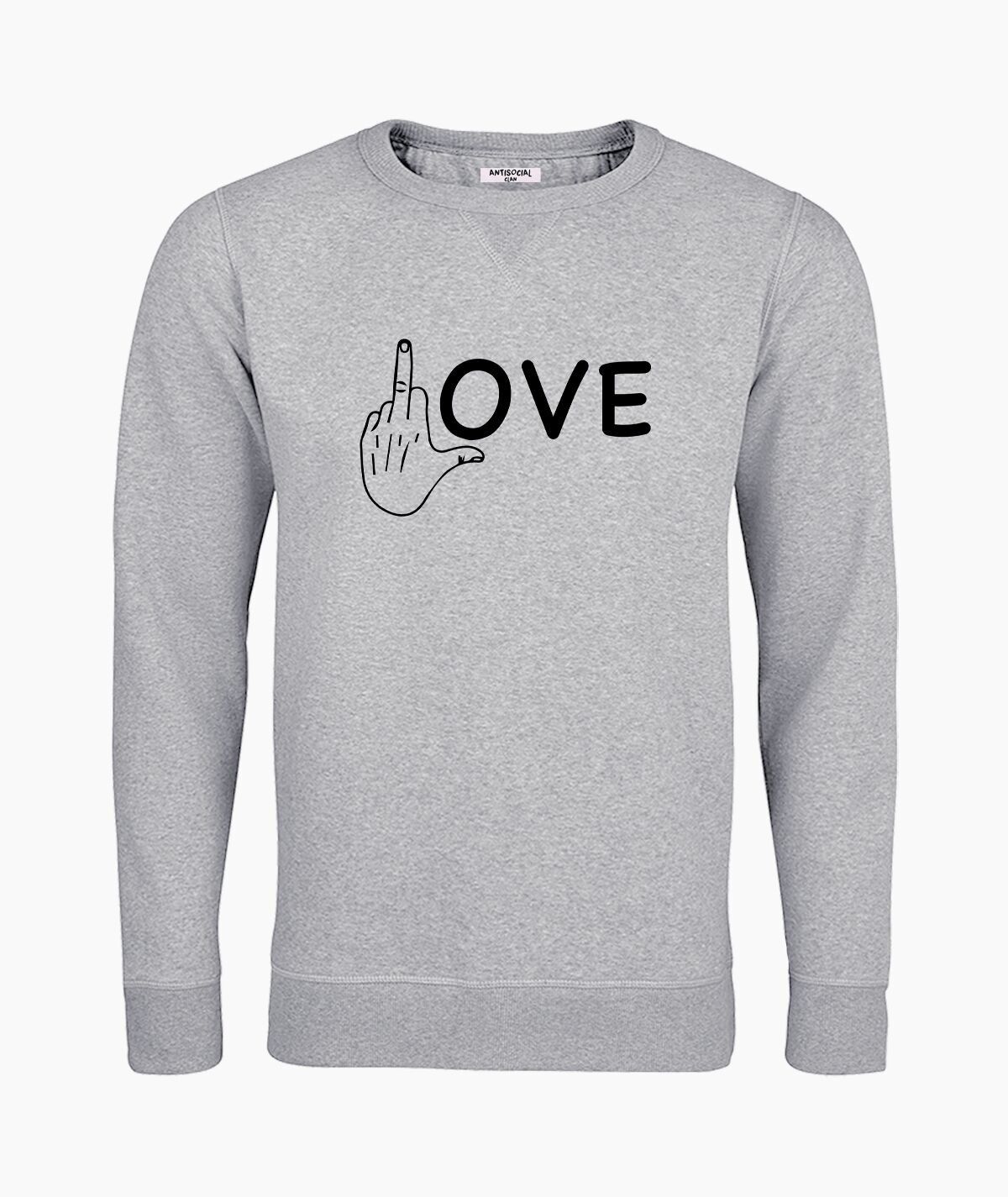 FELPA UNISEX GRIGIA FUCKLOVE