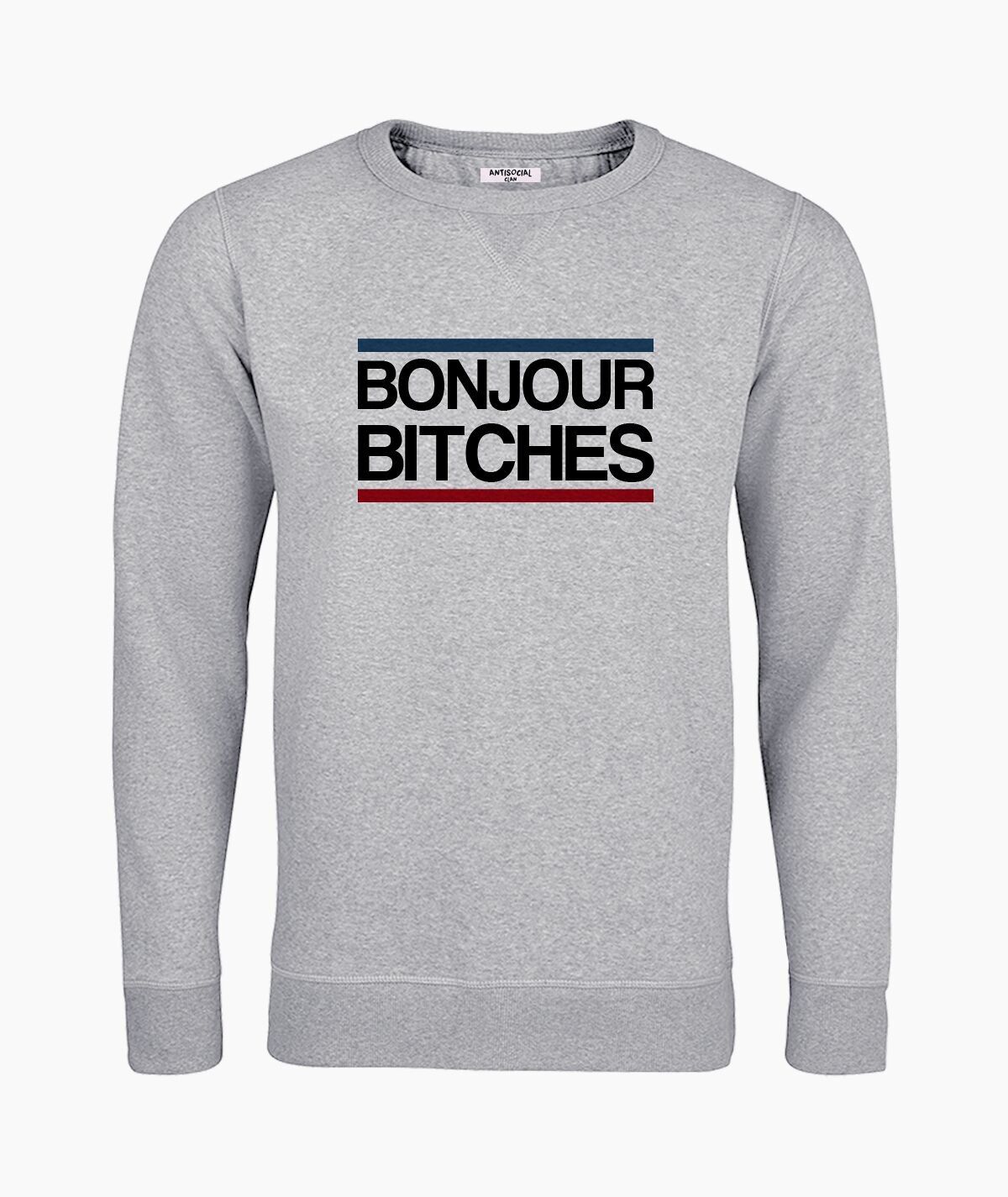 Bonjour bitches gray unisex sweatshirt