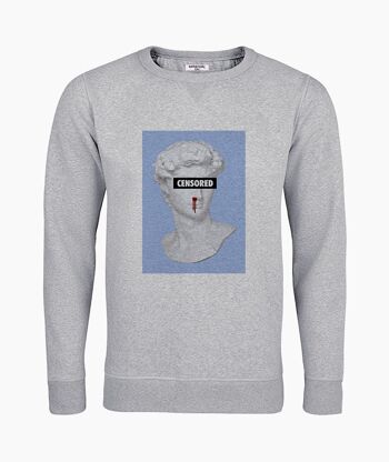 SWEAT-SHIRT UNISEXE GRIS CENSURÉ DAVID 1