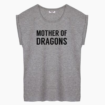 T-SHIRT FEMME MOTHER OF DRAGONS GRIS