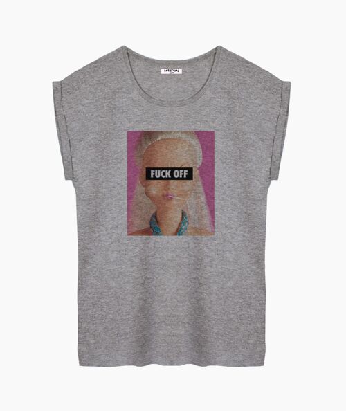 Barbie fuck gray women's t-shirt