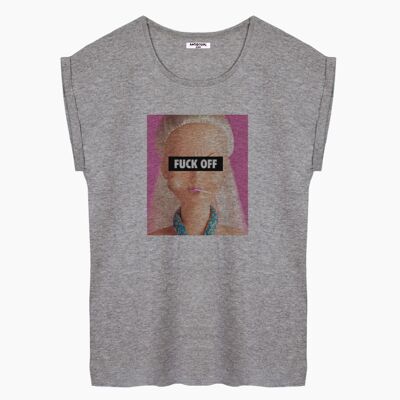 Barbie fuck gray women's t-shirt