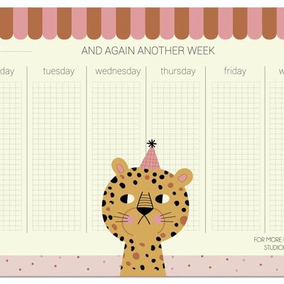 COOL CAT A4WEEKPLANNER 50FEUILLES