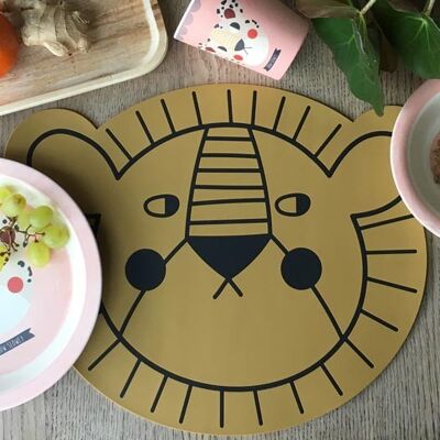 Mr Lion placemat-Mustard