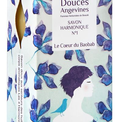 Jabón armónico n°1 LE COEUR DU BAOBAB, jabón corporal saponificado en frío