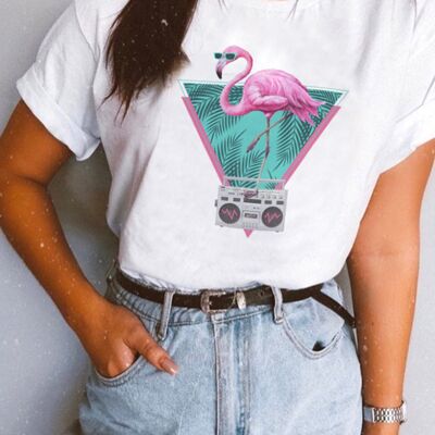 Flamant rose T-shirt unisexe