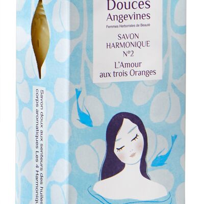 Harmonic soap n°2 L'AMOUR AUX 3 ORANGES, cold saponified body soap