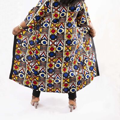 Afrikanisches Dashiki passendes kurzes Hosenset Co-Ord - Blau
