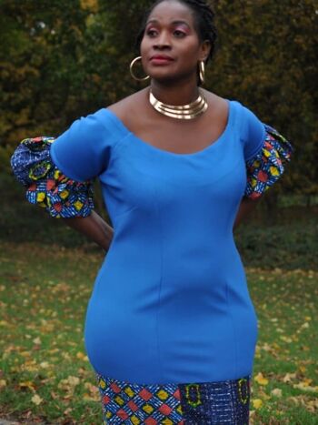 Lorisa African Kente Print Pinafore Dress - Fait sur mesure en 14 jours 3