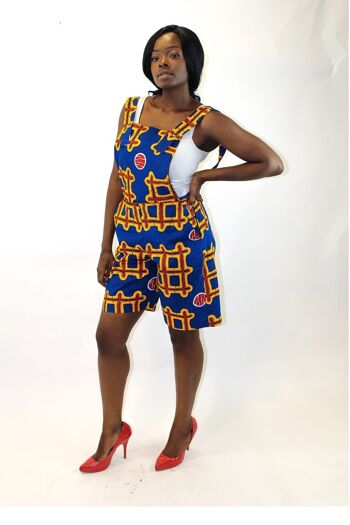 Lorisa African Kente Print Pinafore Dress - Fait sur mesure en 14 jours 9