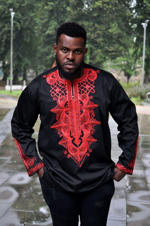 Modupe Slim Fit Embroidered African Shirt - Custom made in 14 days