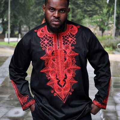 Modupe Slim Fit Embroidered African Shirt - Ready to ship