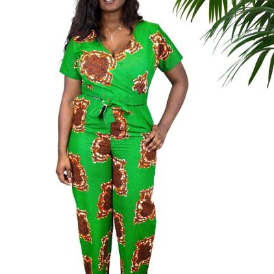 Lyla African Kente Print Pinafore Dress - Sur mesure en 14 jours