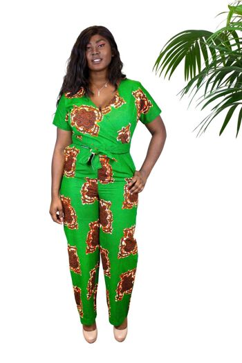 Lyla African Kente Print Pinafore Dress - Sur mesure en 14 jours 1