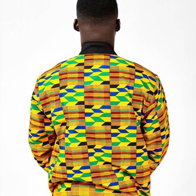 Camisa africana bordada Makalo Slim Fit - Listo para enviar