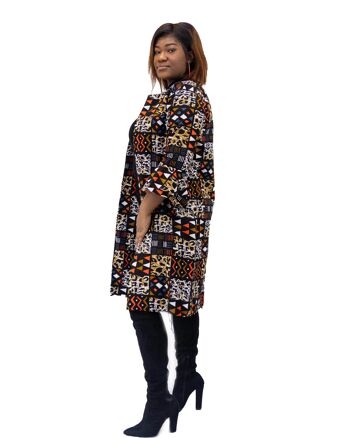 Hadiza African Print Midi Dress - Sur mesure en 14 jours 3 7