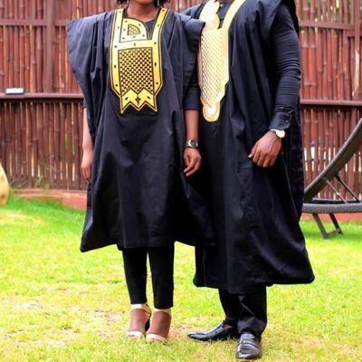 Abronoma Costumes Africains Assortis pour Couples - Acheter des costumes pour couple sur mesure en 14 jours