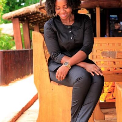 Makena African Print Smock Dress – Various Colours - Blue & multi-coloured kente 2 Ready to ship Red & green ankara Custom made in 14 days