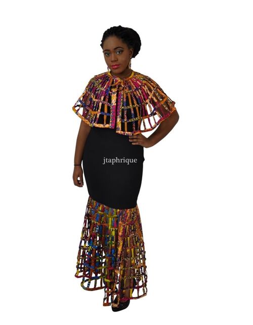 African Print Ladies Playsuit - Multi