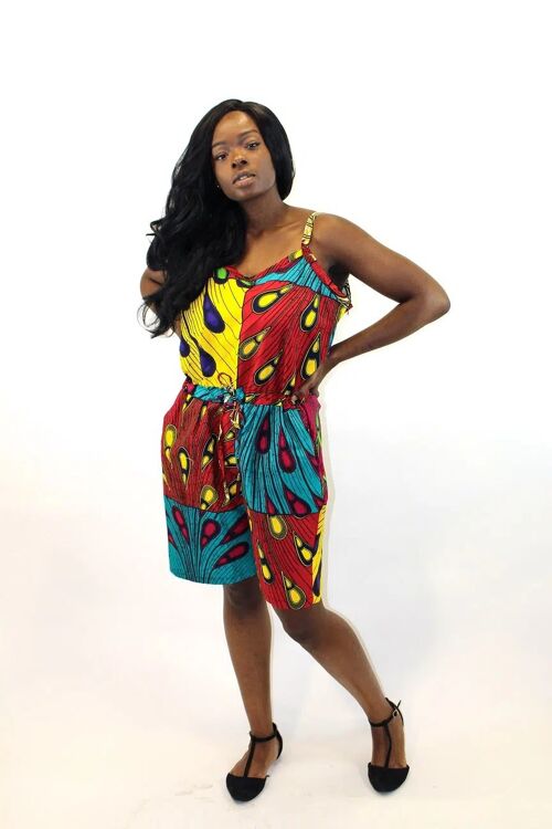 African Print Ladies Playsuit