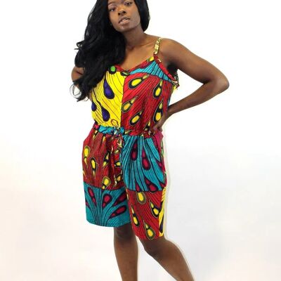 African Print Ladies Playsuit