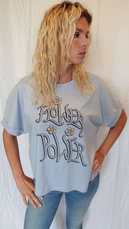 Buy wholesale Flower power ORGANIC ROLL-UP SLEEVE T-SHIRT | T-Shirts