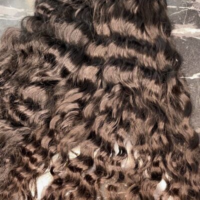 Raw hair curly 8"