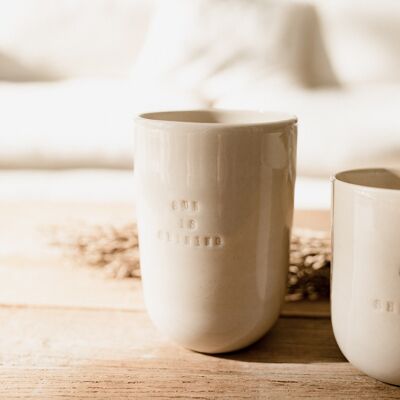 Sun Is Shining Tasse 11cm Teetasse, Kaffeetasse gravierte handgefertigte handwerkliche Tasse