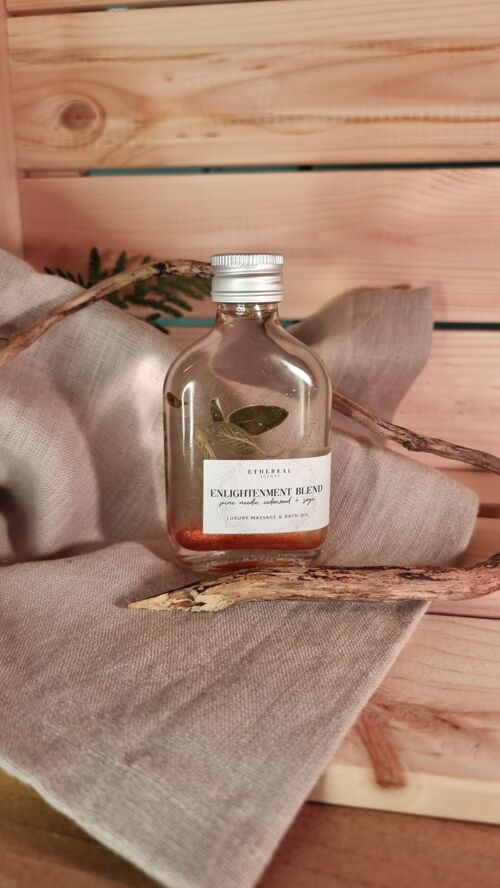 Enlightenment Pine Needle Cedarwood & Sage Bath Massage Oil