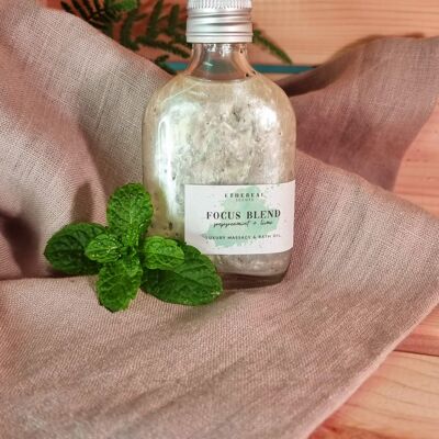 Focus Blend Peppermint & Lime Bath & Massage Oil