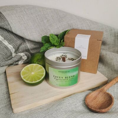 Focus Blend Peppermint & Lime Soy Wax Candle