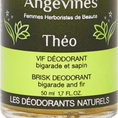 THEO, lively deodorant, woody scent (mixed)