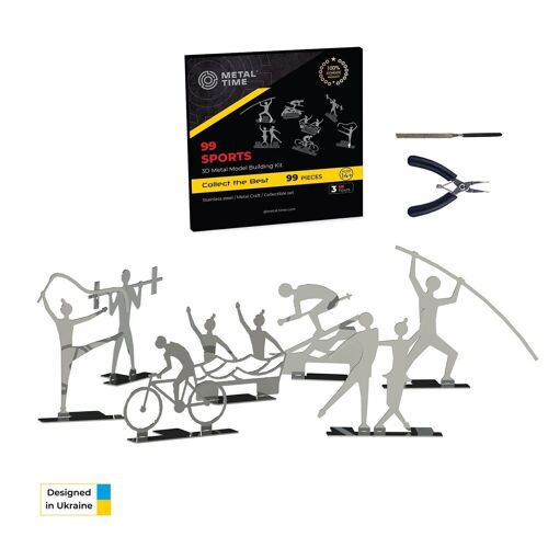 Model of sport icons for self-assembly "99 SPORTs", TM "Metal Time"