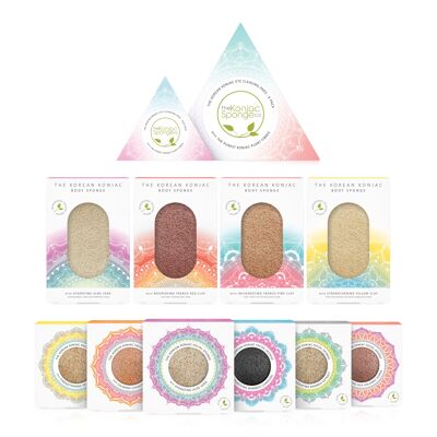 The Konjac Sponge Co Mandala Collection Bundle - 12 Free Eye Pads!