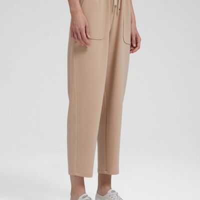 Techno Tapered Trousers - Beige - L