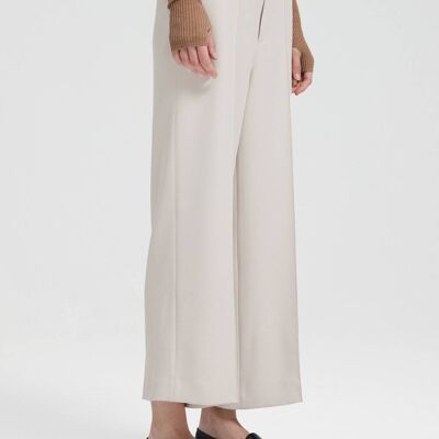 Straight-leg Trousers - White sand - S