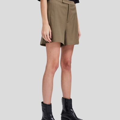 Pleated Shorts - Moss - M